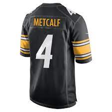Men Pittsburgh Steelers #4 Metcalf Nike Black Game 2025 NFL Jersey->pittsburgh steelers->NFL Jersey